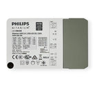 Philips Xitanium 44W LED driver specification label showing power ratings, input/output terminals, and certification markings