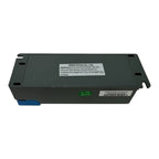 Dark gray rectangular LED driver with blue connector, BOKE Drivers Co. Ltd. address label, and barcode visible on top surface