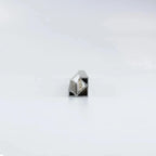 Gray aluminum corner profile with opal diffuser cover, showing internal LED strip mounting, isolated on white background.