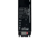Back of 60W LED driver showing specification table, terminal connections, and certification marks.