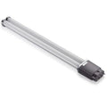 PL-L 2G11 LED lamp with two gray fluorescent-style tubes and black base connector on white background.