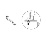 Technical diagram showing solar panel roof mounting bracket assembly with detail callout of clamp mechanism and installation 