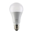 Voltacon E27 LED light bulb with white frosted dome and silver base against white background.