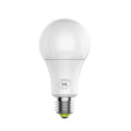 White smart LED bulb with E27 screw base, labeled RGBCW 9W Wi-Fi, shown against plain background.