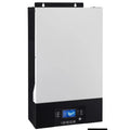 Conversol A8 off-grid inverter charger with white panel and black base featuring blue digital display and control buttons.