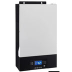 Conversol A8 off-grid inverter charger with white panel and black base featuring blue digital display and control buttons.