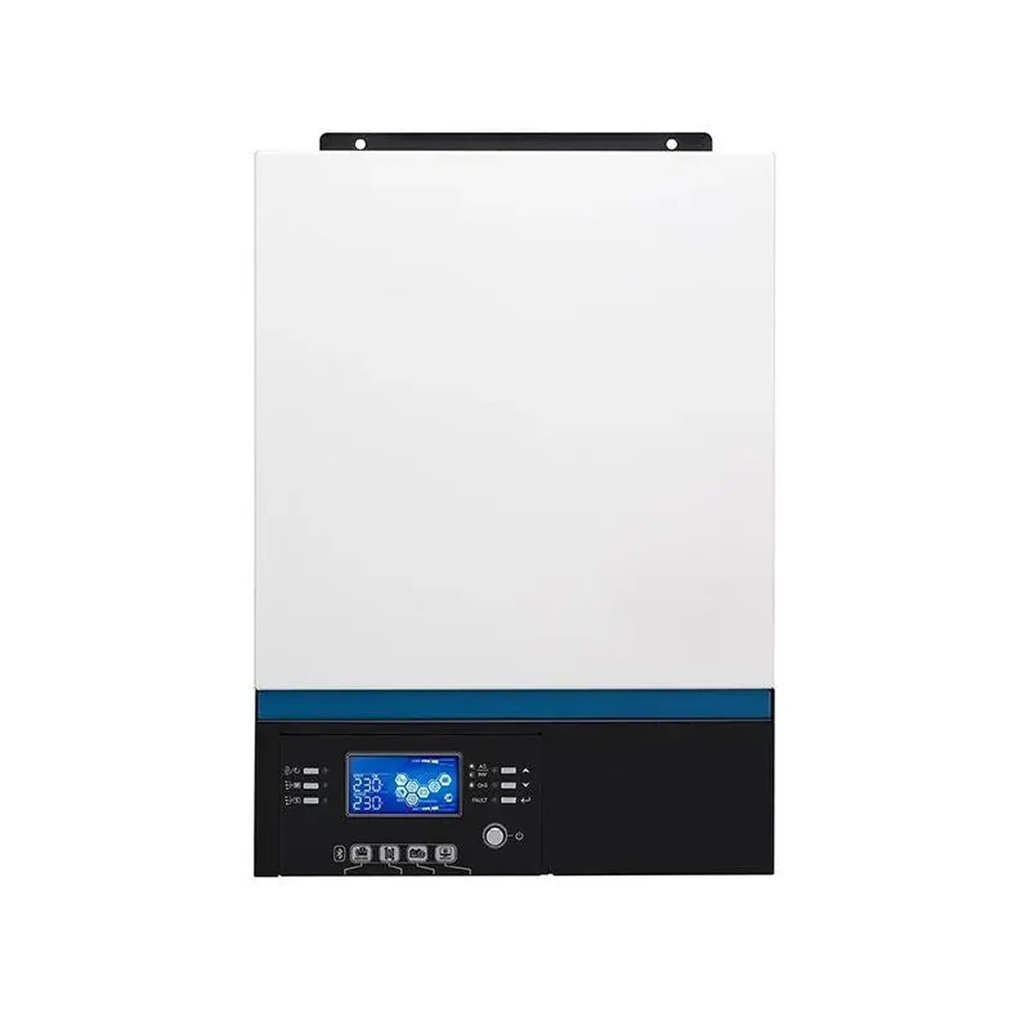 Conversol 1500W 24V off-grid solar inverter with blue LCD display, control buttons, and mounting bracket shown against white 