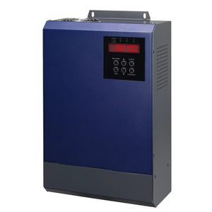 Aspire NERO 11kW solar water pump inverter with blue metal casing, digital display showing 50.00, control panel with buttons,