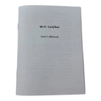 White user's manual cover for Wi-Fi Card/Box monitoring device, centered text on plain background.