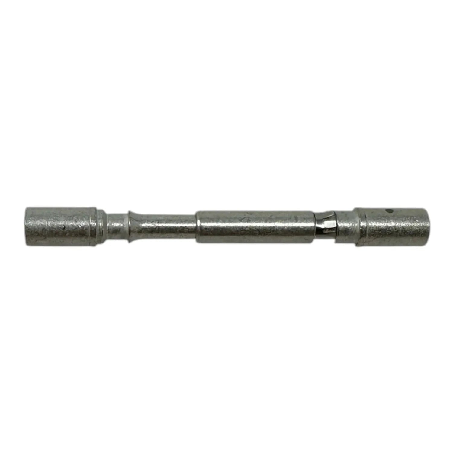 Amphenol solar connector pair showing male and female ends with hexagonal contact points, metallic finish, IP67 rated design.