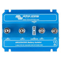Victron Energy Argodiode Battery Isolator, blue device with five metal terminals labeled Input, Output 1, Compensation, Outpu