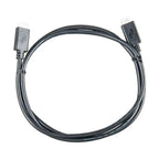 Black Victron VE.Direct data cable with connector ends coiled in a loop against white background.