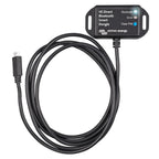 Victron VE.Direct Bluetooth Smart Dongle with attached black cable and USB connector, shown against white background.