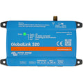 Victron Energy GlobalLink 520 blue cellular monitoring device with external antenna connector, status indicator light, and la