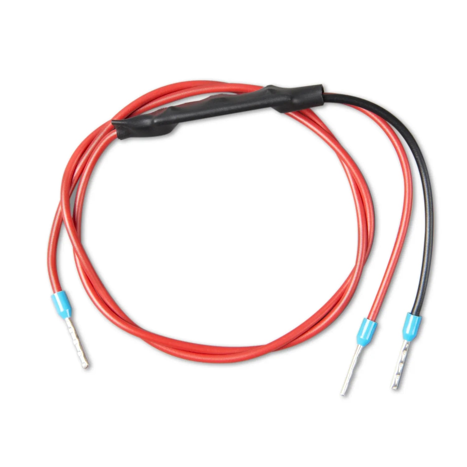Victron inverting remote on-off cable with red and black wires, blue terminal connectors, and black inline switch connector.