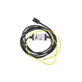 Victron VE.Direct remote on-off cable with black and yellow wires coiled, showing USB connector at top and small black contro