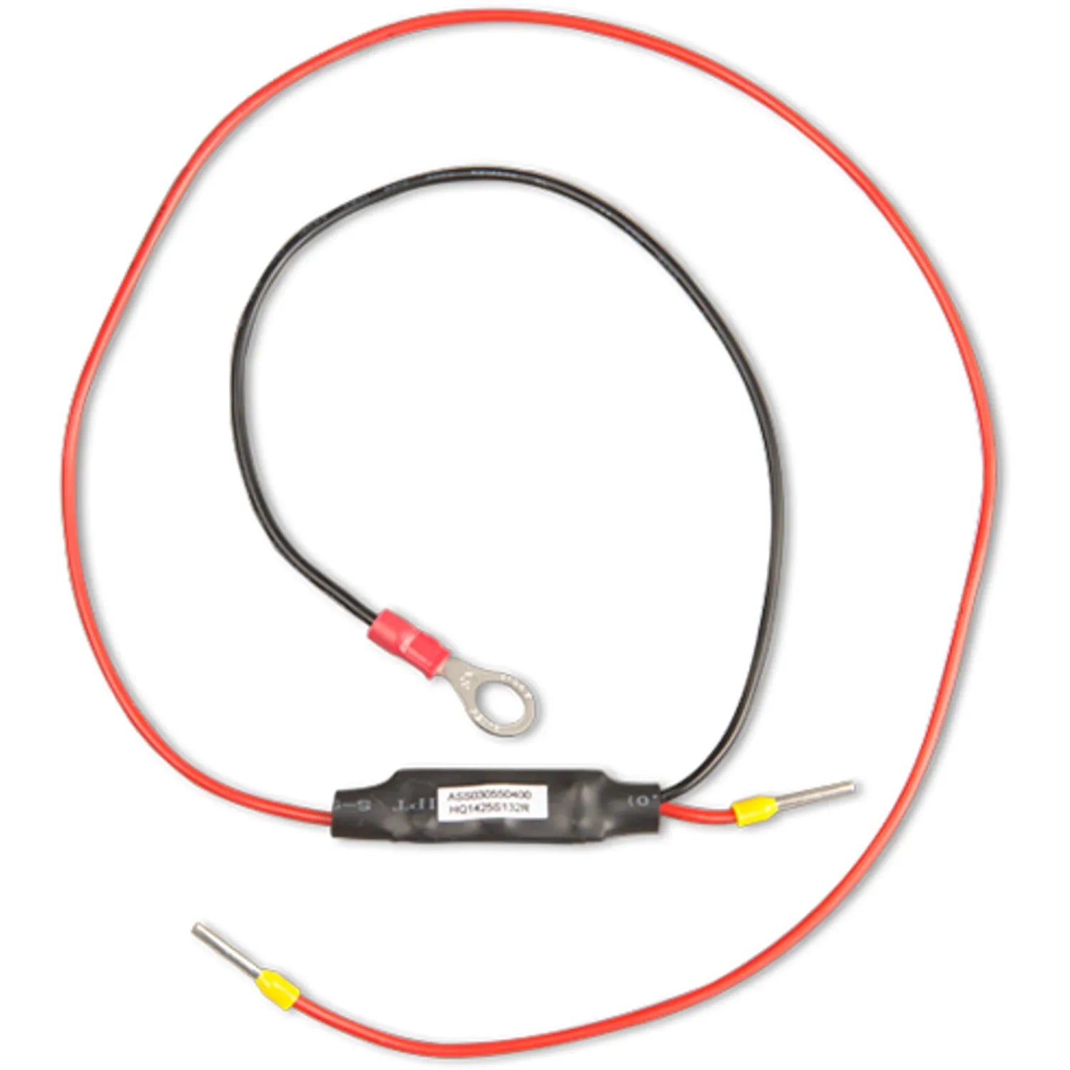 Victron Skylla-i Remote On-Off Cable with red and black wiring, connector terminals, and control module against white backgro