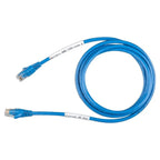 Blue CAN-bus cable coiled in a loop with RJ45 connectors at each end, labeled "Battery BMS CAN-type A" and "Victron VE.Can