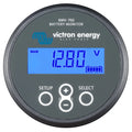 Victron Energy BMV-702 Battery Monitor displaying 12.89 volts on blue LCD screen with battery level indicator and control but