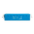 Victron Energy Lithium 25.6V 300Ah NG LiFePO4 battery, blue rectangular unit with white handles and cable.