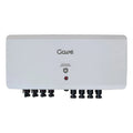 Gawe solar rapid shutdown switch with firefighter safety switch label, red indicator light, and eight black connectors on whi