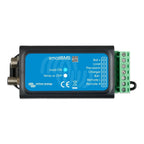 Victron smallBMS battery management system with blue faceplate, status indicators, and green terminal block connector.
