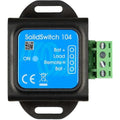 Victron SolidSwitch 104 solid-state switch with blue control panel and green terminal block connector, displayed against whit