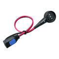Victron MagCode Power Clip 12V with pink and black cable, blue connector housing, and circular connector head on white backgr