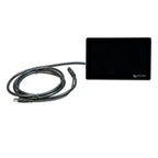 Victron Energy GX Touch 70 display with coiled black USB cable attached, shown on white background.