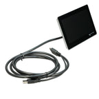 Victron GX Touch 70 display with attached USB cable, shown on white background as product shot.