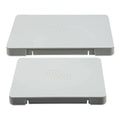 Two white rectangular protection covers with wireless symbol logos, front and back views, shown stacked.
