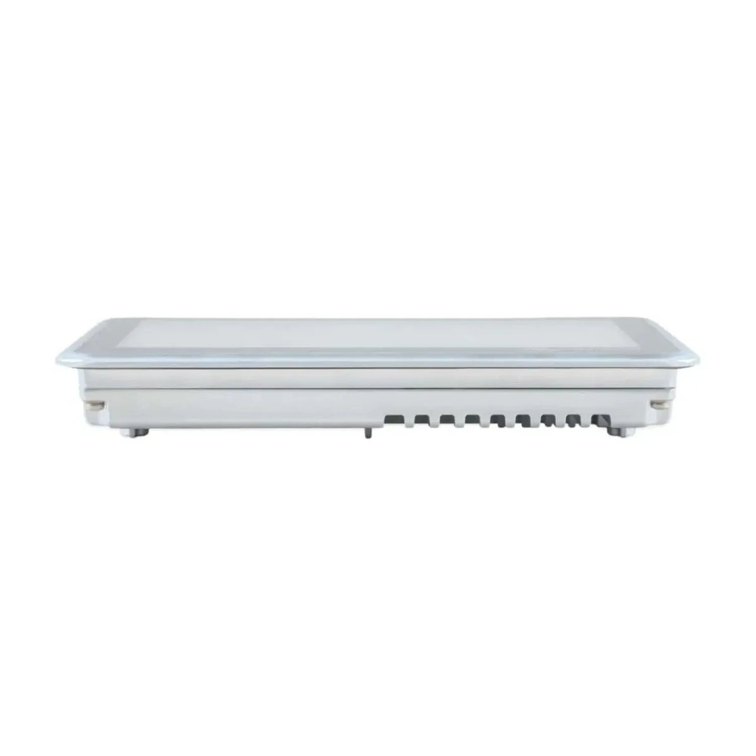 White rectangular panel with rounded corners and ventilation slots along the bottom edge, front view product photo.
