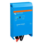 Victron Energy blue Inverter Compact 24/2000 power unit with control panel, mounting bracket, and red and black cable termina