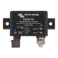 Victron Energy Cyrix-ct intelligent battery combiner with blue status LED, black housing, and dual battery terminals.