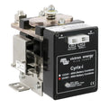 Victron Energy Cyrix-i battery combiner unit with black control panel, silver metal housing, and dual battery connectors moun