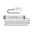 DALI LED emergency driver kit with Lifeplan lithium battery, control module, and wiring harness displayed against white backg