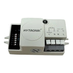 Hytronik daylight sensor photocell switch with control terminals and wiring connectors, front view product shot.