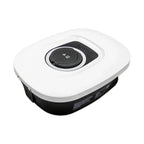 White front cover with black circular dial and control interface for EV charging station, product photo on white background.