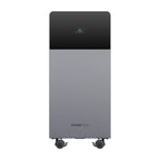 Pylontech Fidus PRO battery unit displayed front-on, showing gray lower body, black top section, digital display indicating 1