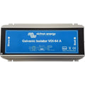 Victron Energy Galvanic Isolator VDI-64A, a blue and gray rectangular device with technical diagram and certifications visibl