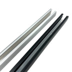 Four angled LED track rails in white, gray, and black finishes displayed against white background.