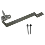 Solar panel slate tile roof hook with adjustable bracket, two mounting screws included, isolated on white background.
