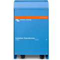Victron Energy blue Isolation Transformer 2000i with orange stripe band, front-facing product view showing specifications and