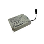 Osram Element LD LED driver with attached black power cable, showing regulatory markings and specifications on beige housing.