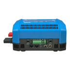 Victron Lynx Smart BMS 1000 battery management system, blue housing with black control panel showing terminal connections and