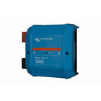 Blue Victron Energy Lynx Shunt 1000 battery monitor with red terminal connectors and power indicator light.
