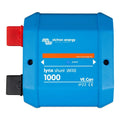 Victron Energy Lynx Shunt M10 blue DC busbar module with red and black connectors and power indicator light.