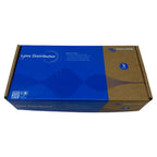 Victron Energy Lynx Distributor M10 packaging box in blue and tan cardboard with 5-year warranty seal.