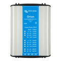 Victron Energy Orion isolated DC/DC converter with metallic ribbed casing and blue label showing multiple input/output voltag