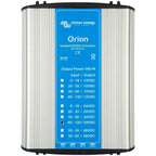 Victron Energy Orion isolated DC/DC converter with blue front panel, 360W output power, silver metal casing, showing multiple